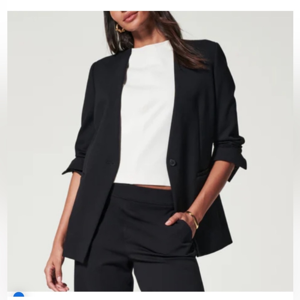 SPANX Black Open-Front Blazer Jacket
